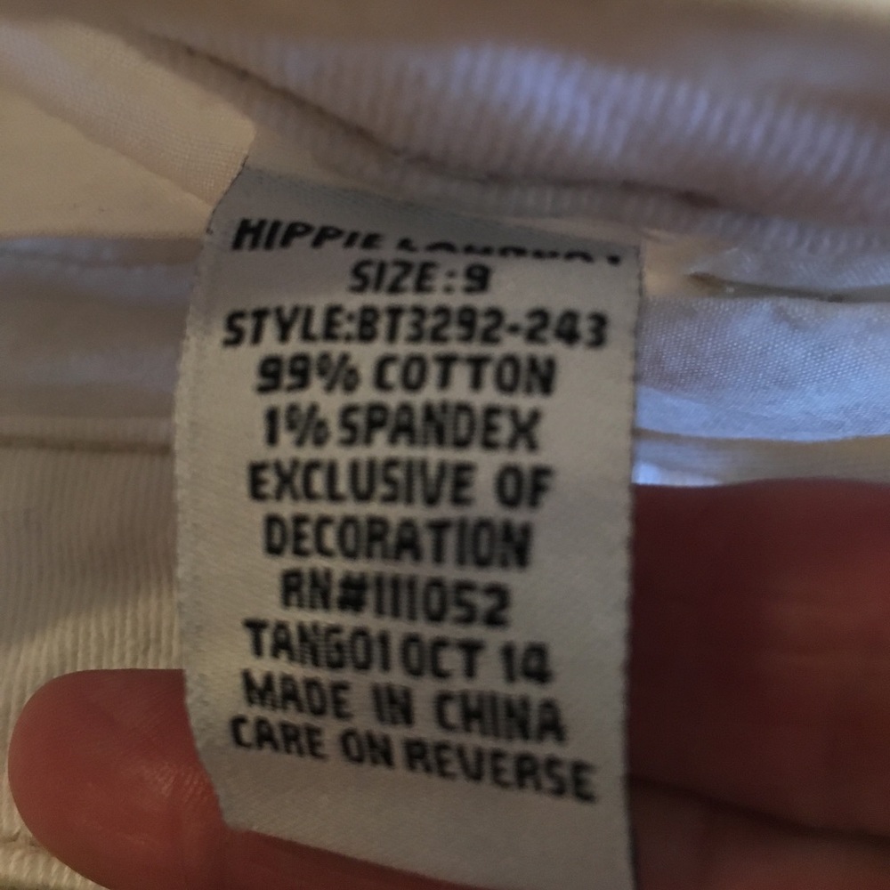 Hippie Laundry JEAN shorts White - Picture 5 of 5